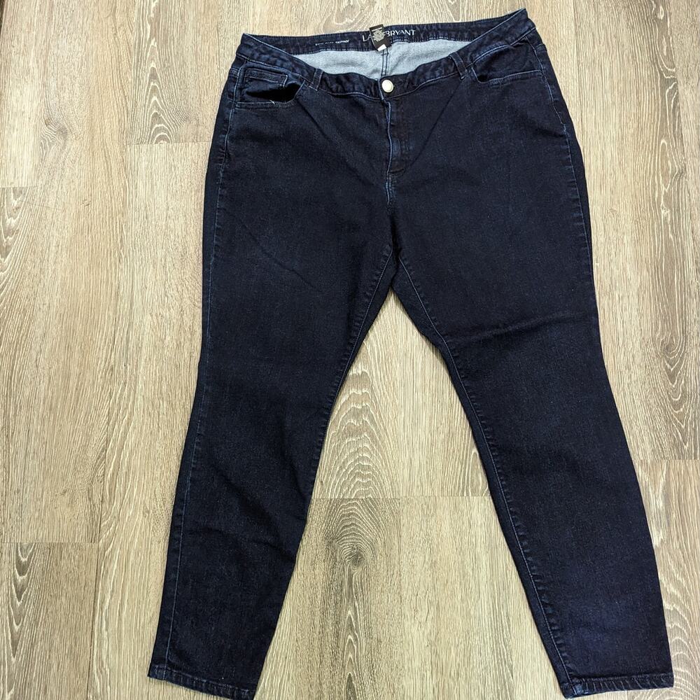 Lane Bryant Women's Low Rise Skinny Stretch Dark Wash Plus Size Jean Size 22
